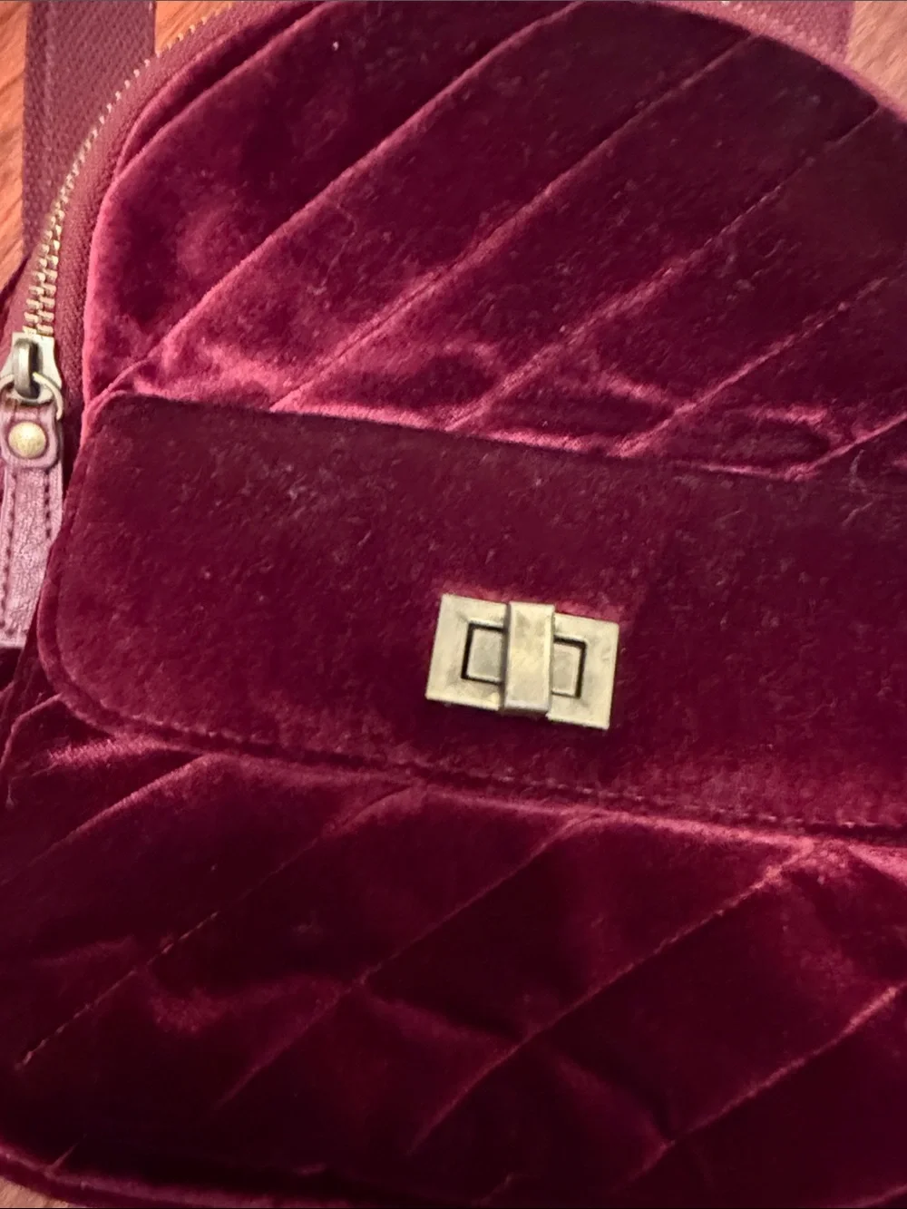 art class Velvet Mini Backpack - Burgundy